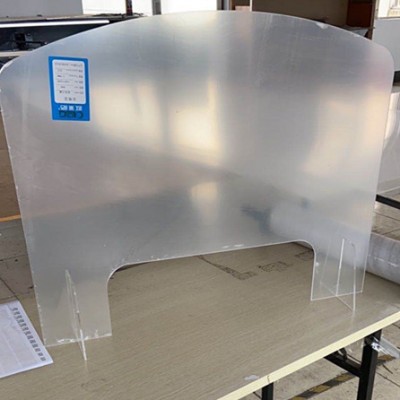 Portable Lightweight Sneeze and Cough Protective Plexiglass Shield Guard for Counters Counter/Reception Protection Barrier