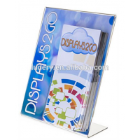 Custom magnetic a4 size brochure menu holder clear acrylic sign holder