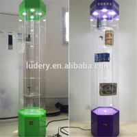 Factory wholesale acrylic rotating display top grade acrylic led display box