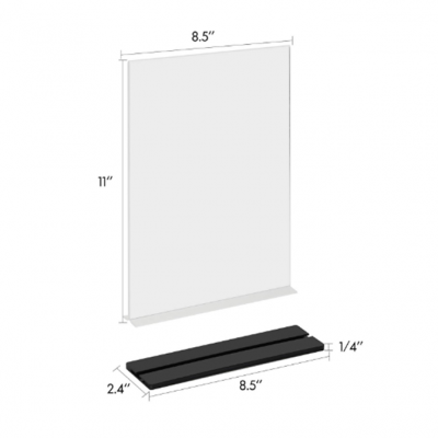 Custom Size A4 Sign Wall Acrylic Holder Wall Mount Clear Acrylic Holder Sign Document A4 Acrylic Sign Holder