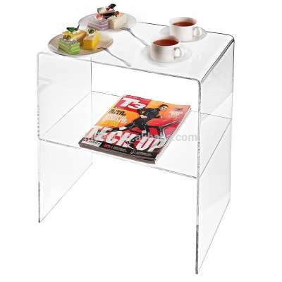 Modern Design Clear Acrylic Decorative End Table / Home Decor Display Nightstand