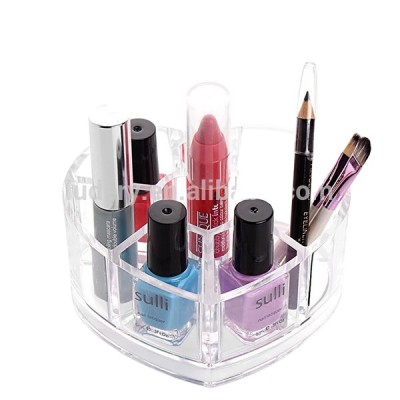 Plexiglass nail polish opi cosmetic organizer/acrylic makeup organizer with handle