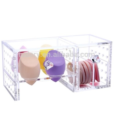 Wholesale acrylic makeup box 3 or 5 tier lucite plastic crystal clear custom acrylic makeup organizer